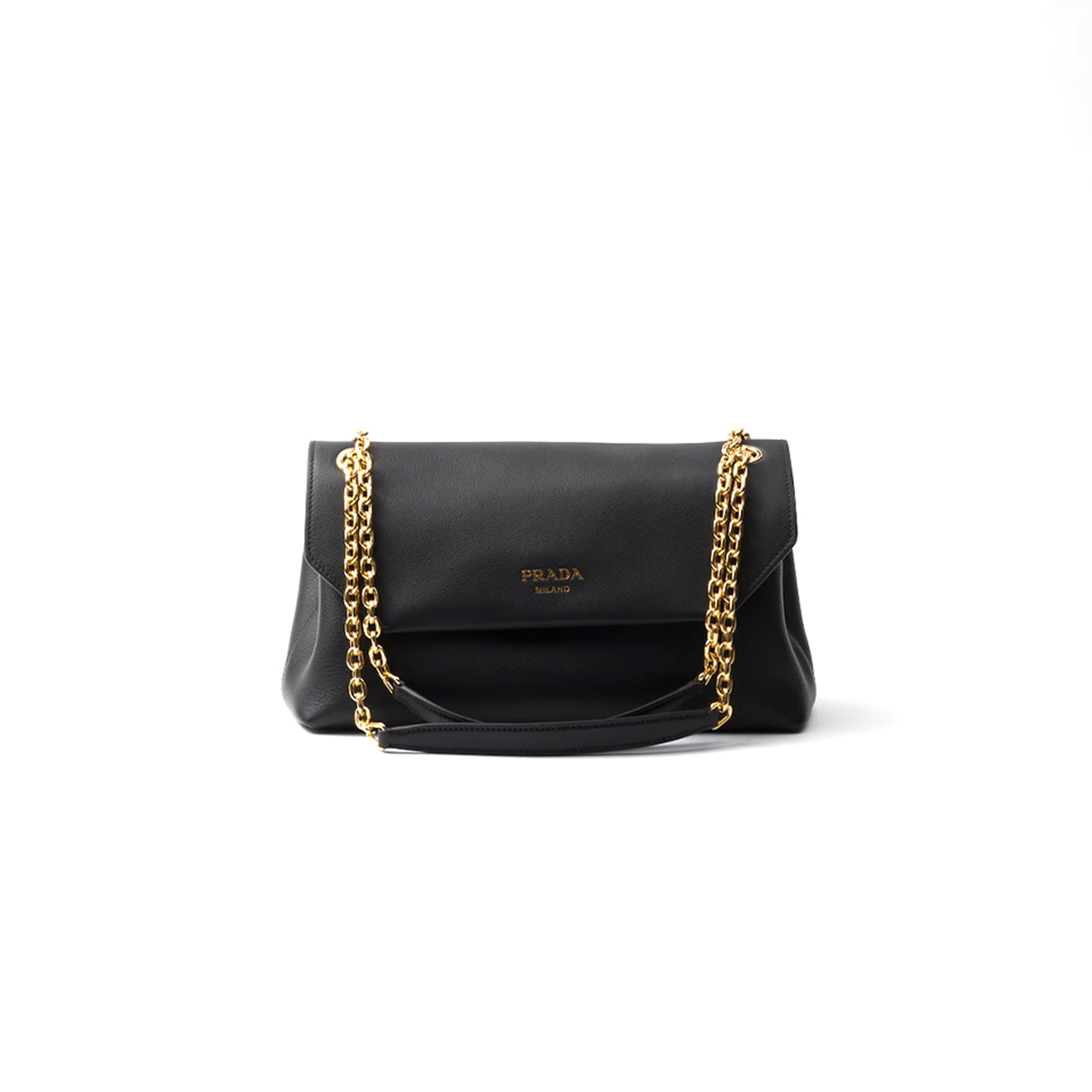 PRADA DOUX MEDIUM LEATHER SHOULDER BAG 1BD371 (29*16*9.5cm)